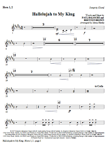 Hallelujah To My King - F Horn 1,2 