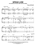 Speak Low [Jazz version] (arr. Brent Edstrom)