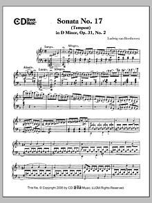 Sonata No. 17 In D Minor (tempest), Op. 31, No. 2 