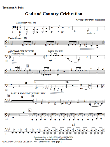 God And Country Celebration (Medley) - Trombone 3/Tuba 