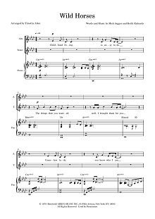 Wild Horses (arr. Tim Allen) - Full Score 