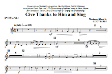 Give Thanks To Him And Sing - Bb Trumpet 3 