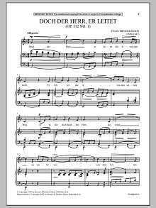Doch Der Herr, Er Leitet, Op. 112, No. 1 