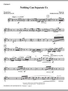 Nothing Can Separate Us - Clarinet 1 