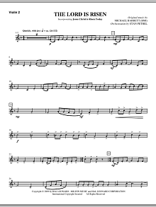The Lord Is Risen - Violin 2 