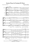 Santa Claus Is Coming To Town (arr. Anna Tabbush)