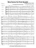 Nine Hymns For Flute Quartet - Full Score