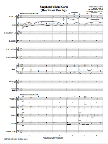 Shepherd's Echo Carol (How Great Our Joy) - Full Score 