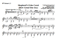 Shepherd's Echo Carol (How Great Our Joy) - Bb Clarinet 1 & 2 