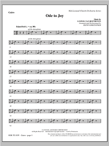 Ode To Joy (Does Not Match SATB 08752035) - Guiro 