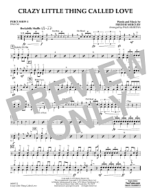 Crazy Little Thing Called Love (arr. Paul Murtha) - Percussion 1 