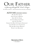 Our Father - A Journey Through The Lord's Prayer - Alto Sax (sub. Horn)