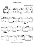 Six Variations on An Allegretto, K. 54