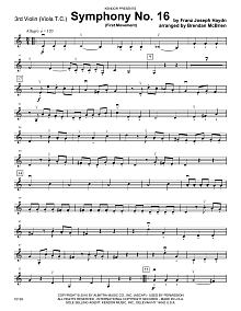Symphony No. 16 (First Movement) - Violin 3 (Viola T.C.) 