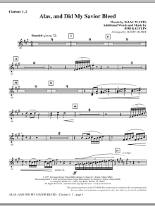 Alas, And Did My Savior Bleed - Clarinet 1 & 2 