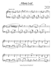 Album Leaf, Op. 12, No. 7 