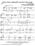 It Don't Mean A Thing (If It Ain't Got That Swing) - Piano