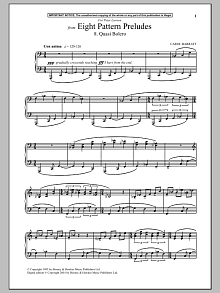 Eight Pattern Preludes, 8. Quasi Bolero 