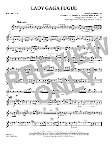 Lady Gaga Fugue - Bb Clarinet 1 