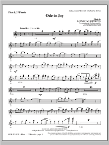 Ode To Joy (Does Not Match SATB 08752035) - Flute 1,2/Piccolo 