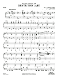 Never Too Late (from The Lion King 2019) (arr. Larry Moore) - Piano