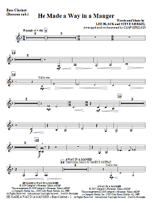 He Made A Way In A Manger - Bass Clarinet 