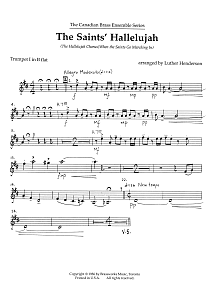 The Saints' Hallelujah - Bb Trumpet 1 (Brass Quintet) 