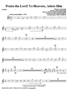 Praise The Lord! Ye Heavens, Adore Him - F Horn 