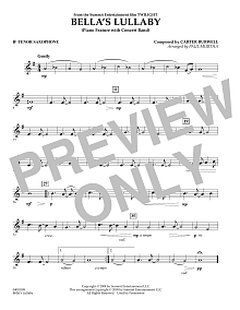 Bella's Lullaby (from Twilight) - Bb Tenor Saxophone 