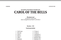 Carol Of The Bells - Full Score