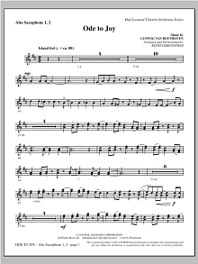Ode To Joy (Does Not Match SATB 08752035) - Alto Sax 1,2 