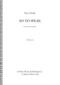 So To Speak - Full Score