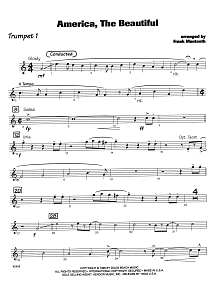 America, the Beautiful - 1st Bb Trumpet 