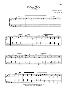 Mazurka in A-flat Major, KK. IVb, No. 4 