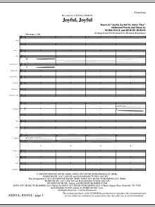 Joyful, Joyful - Full Score 