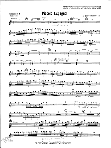 Piccolo Espagnol - Percussion 1 