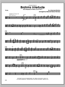 Brahms Interlude (from Rhapsody In B Minor, Op. 79, No. 1) - Viola 