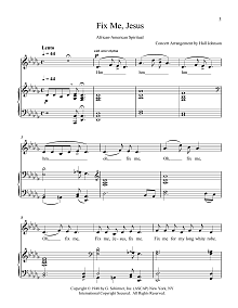 Fix Me, Jesus (D-flat) 