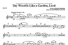 Thy Word Is Like A Garden, Lord - Flute 