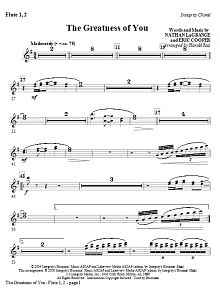 The Greatness Of You - Flute 1,2 