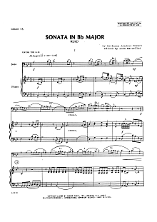 Sonata In Bb Major (K292) - Piano Accompaniment 