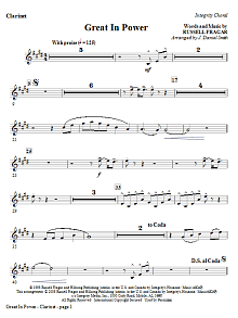 Great In Power - Clarinet 