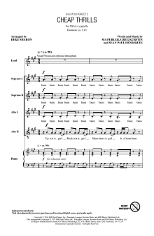 Cheap Thrills (from Pitch Perfect 3) (arr. Deke Sharon) 