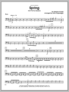 Spring (from The Four Seasons) - Bass 