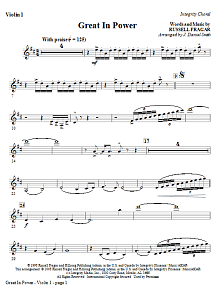 Great In Power - Violin 1 