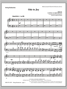 Ode To Joy (Does Not Match SATB 08752035) - Keyboard String Reduction 