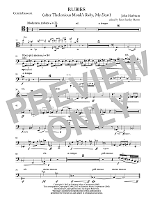 Rubies (After Thelonious Monk's "Ruby, My Dear") - Contrabassoon 