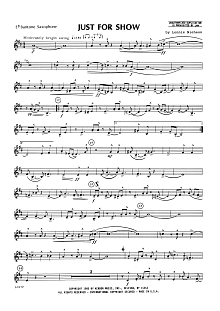 Just For Show - Eb Baritone Saxophone 