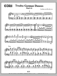 German Dances (12), Woo 13 