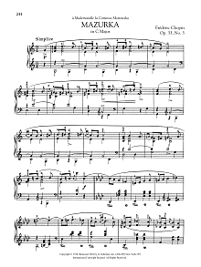 Mazurka in C Major, Op. 33, No. 3 